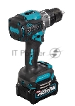 Дрель-шуруповерт Makita HP001GD201, 40 В, 2,5 Ач, 140 Нм, бесщеточный, ударный, вид 6