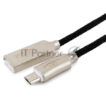Кабель USB2.0 Cablexpert CC-P-mUSB02Bk-0.5M, AM/microB, серия Platinum, длина 0.5м, черный, блистер