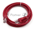 Патч-корд Buro cat.5e 1.5м красный RJ-45 (m)-RJ-45 (m)