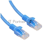 Патч-корд CCA light UTP Гарнизон PC-UTP-5e-1-B cat.5e, 1м, литой, многожильный синий