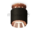 Светильник Ambrella Light XS7511140 SBK/PPG черный песок/золото розовое полированное MR16 GU5.3 (N7930, C7511, N7035)
