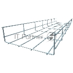 Лоток проволочный 100х60 L3000 сталь 4мм PL60х100х4.0 оцинк. КМ LO0661