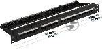Патч-панель Lanmaster LAN-PPN24U6A 19" 1U 24xRJ45 кат.6A UTP