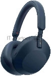 Беспроводные/проводные наушники Sony WH-1000XM5 синий, полноразмерные, Bluetooth + проводной, активное шумоподавление, до 30 ч