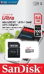 Флеш карта microSD 64GB SanDisk microSDXC Class 10 Ultra (SD адаптер) UHS-I 100MB/s