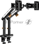Кронштейн для мониторов Ultramounts UM727B черный 17"-32" макс.9кг крепление к столешнице поворот и наклон