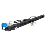 Блок розеток вертикальный ExeGate ServerPro PDU-V420 Al-20C134C19-IEC309-32A-1P (19", 1U, Алюминий, 20 IEC 320 C13, 4 IEC 320 C19, IEC 60309 32A (2P+E), VDE-250V-32A-3*4mm2, 3 метра, автомат защиты, черный, RTL)