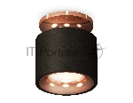 Светильник Ambrella Light XS7511141 SBK/PPG черный песок/золото розовое полированное MR16 GU5.3 (N7930, C7511, N7015)