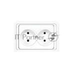 Розетка 2-м СП Валери 16А IP20 бел. Universal В0102