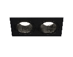 Встраиваемый точечный светильник Ambrella light TN102832/2 BK/BK черный/черный GU5.3/2 178*93*50