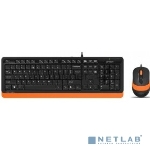 Клавиатура + мышь A4Tech Fstyler F1010 клав:черный/оранжевый мышь:черный/оранжевый USB Multimedia