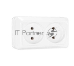 Розетка 2-м ОП Олимп 16А IP20 белый Universal О0102