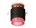 Светильник Ambrella Light XS7511142 SBK/PPG/PI черный песок/золото розовое полированное/розовый MR16 GU5.3 (N7930,C7511,N7193)
