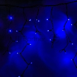 Гирлянда Neon-night Айсикл (бахрома) светодиодный, 5,6 х 0,9 м, черный провод "каучук", 230 В, диоды синие, 240 LED