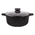 Кастрюля Maunfeld GALAXITE MF24GLX01CR 24 см, 4 л из литого алюминия со стеклянной крышкой