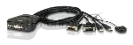 Переключатель KVM ATEN CS22D-AT 2-port, мини, USB, встроенные кабели 0,9м