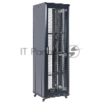 Шкаф коммутационный Rexant напольный 18U 600x600 мм пер. дв. перфор. черный