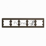 Рамка 5-м Glossa горизонт. шоколад SchE GSL000805