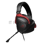 Гарнитура ASUS ROG Delta S Core чёрный-красный, проводная, 3.5 мм, съёмный микрофон, совместимость с PlayStation, Xbox