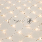 Гирлянда "Сеть" 1,5х1,5 м, прозрачный ПВХ, 96 LED теплый белый