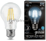 Лампа светодиодная Filament A60 E27 8Вт 4100К GAUSS 102802208