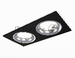 Комплект встраиваемого светильника Ambrella light XC7636003 SBK/PCL черный песок/серебро полированное MR16 GU5.3 (C7636, N7012)