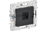 Розетка компьютерная IEK SKANDY SK-K01G графит RJ45 кат.5E SK-K10-1-K53