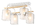Светильник Ambrella light TR3033246/4 WH/WD белый/дерево E27/4 max 60W 340*340*245