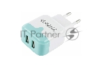 Сетевое зарядное устройство ENERGY ET-33, 2 USB разъема, 2,1А, белый (104291)