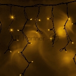 Гирлянда Neon-night Айсикл (бахрома) светодиодный, 5,6 х 0,9 м, черный провод "каучук", 230 В, диоды желтые, 240 LED
