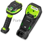 Сканер штрих-кода ручной Zebra DS3678 2D Imager (дальнобойный), беспроводной, USB, Bluetooth, зеленый/чёрный