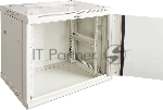 Шкаф коммутационный Lanmaster Pro (TWT-CBWPG-15U-6X4-GY) настенный 15U 600x450 мм пер. дв. стекл 60 кг серый 350 мм 768 мм IP20 металл