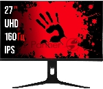 Монитор 27" BLOODY MN272U IPS 3840x2160, 160 Гц, 5 мс, 16:9, 400 кд/м², 2xHDMI, 2xDisplayPort, трехсторонний безрамочный дизайн, Flicker Free, Low Blue Light, HDR10, черный, вид 11