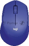 Мышь беспроводная Logitech M330 SILENT PLUS синий, 1000 dpi, радиоканал, USB, кнопки - 3