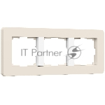 Рамка на 3 поста WERKEL Split (айвори/белый, soft-touch) W0033066