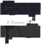 Клавиатура для ноутбука Asus ROG G752 G752VL G752VS черная без рамки, красная подсветка
