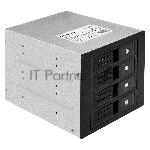 Корзина для HDD ExeGate EX291657RUS HS435-02 (универсальная, на 4*3,5"/2.5" SATA HDD, занимает 3*5,25" отсека, RTL)