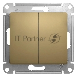 Механизм выключателя 2-кл. СП Glossa 10А IP20 10AX титан SchE GSL000451