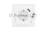 Розетка EKF Минск ERR16-028-100-USB 1-местная СП с/з с защитными шторками 16А белая с USB 1А