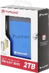Внешний HDD 2.5" Transcend StoreJet 25H3, 2TB, USB 3.2 Gen 1 Type-A, 5400 rpm, синий, вид 2