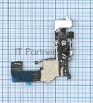 Шлейф разъема питания с аудио-разъемом для iPhone 5S белый