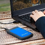 Внешний HDD 2.5" Transcend StoreJet 25H3, 2TB, USB 3.2 Gen 1 Type-A, 5400 rpm, синий, вид 3