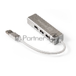 Хаб USB (концентратор) ExeGate DUB-4 (кабель-адаптер USB3.0 --> 4xUSB3.0, Plug&Play, серебристый)