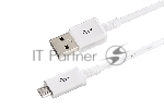 Кабель Rexant USB кабель microUSB длинный штекер 1М белый