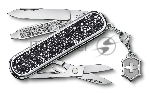 Нож перочинный Victorinox Classic Brilliant Crystal (0.6221.35) 58мм 5 функций черный/серебристый подар.коробка