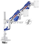Кронштейн для мониторов Ultramounts UM744WB белый/синий 24"-57" макс.27кг крепление к столешнице поворот и наклон