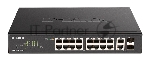 Коммутатор D-Link DGS-1100-18PV2/A3A, 16×1 Гбит/с + 2×1 Гбит/с Combo, настраиваемый