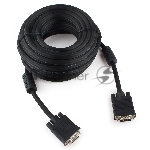 Кабель Gembird/Cablexpert VGA Premium, 15M/15M, 10м, черный, тройной экран, феррит.кольца