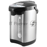 Термопот HOMESTAR HS-5003 (004151) Мощность: 750 Вт Объем: 4 л Мощность в режиме поддержания температуры: 35 Вт 2 способа подачи воды: автоматическая (нажатием кнопки, нажатием чашкой) Функция поддержания температуры Функция повторного кипячения Быстрое кипячение воды Энергосберегающий принцип работы Скрытый нагревательный элемент Нержавеющая стальная колба Съемный шнур питания (длина шнура - 1 м) Индикатор уровня воды Состав (материал): металл, пластмасса