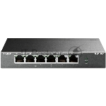 Коммутатор TP-Link 4-port 10/100Mbps Unmanaged PoE+ Switch with 2 10/100Mbps uplink ports, meta case, desktop mount, 4 802.3af/at compliant PoE+ port, 2 10/100Mbps uplink ports, DIP switches for Extend mode, Isolation mode and Priority mode, up to 250m PoE power supply